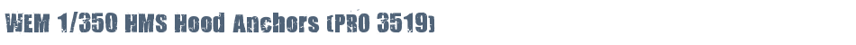 WEM 1/350 HMS Hood Anchors (PRO 3519)