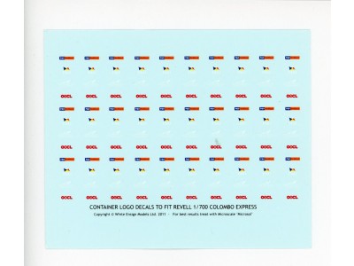 WEM 1/700 MV Colombo Express Container Decals (WEM D 702)