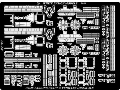 WEM 1/350 USS Wasp (LHD-1) Vehicles & Landing Craft (PE 35153)