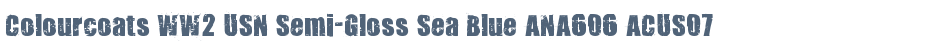 Colourcoats WW2 USN Semi-Gloss Sea Blue ANA606 ACUS07