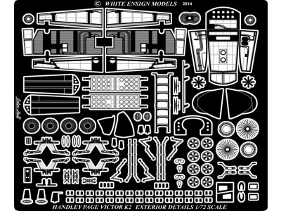 WEM 1/72 Handley Page Victor K2 Exterior PE (PE 7256B)