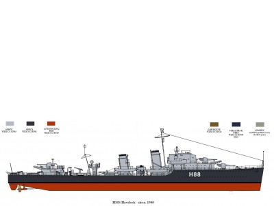 WEM HMS Havelock Print (P 030)